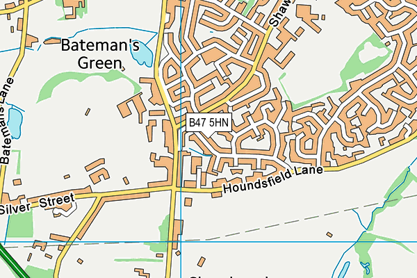 B47 5HN map - OS VectorMap District (Ordnance Survey)