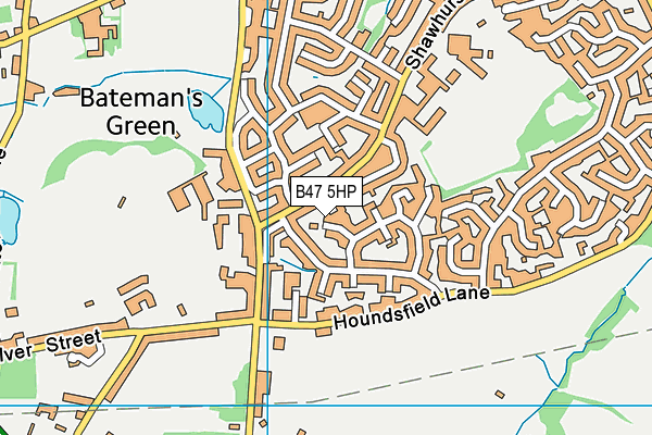 B47 5HP map - OS VectorMap District (Ordnance Survey)