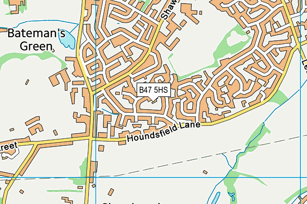 B47 5HS map - OS VectorMap District (Ordnance Survey)