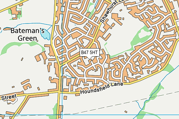 B47 5HT map - OS VectorMap District (Ordnance Survey)