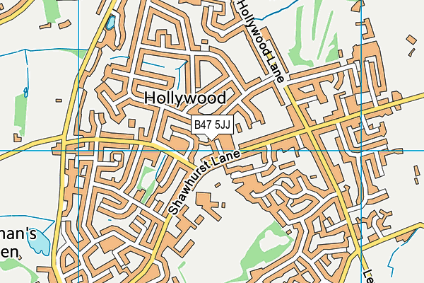 B47 5JJ map - OS VectorMap District (Ordnance Survey)