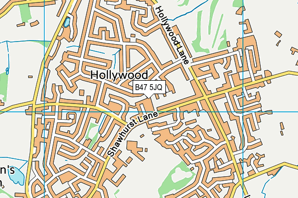 B47 5JQ map - OS VectorMap District (Ordnance Survey)