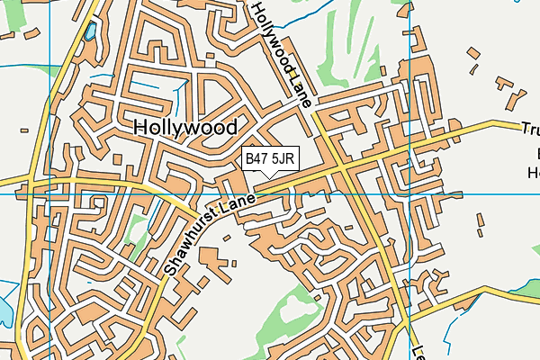 B47 5JR map - OS VectorMap District (Ordnance Survey)