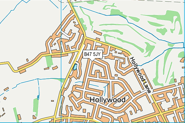 B47 5JY map - OS VectorMap District (Ordnance Survey)