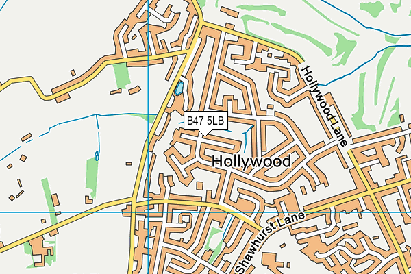 B47 5LB map - OS VectorMap District (Ordnance Survey)