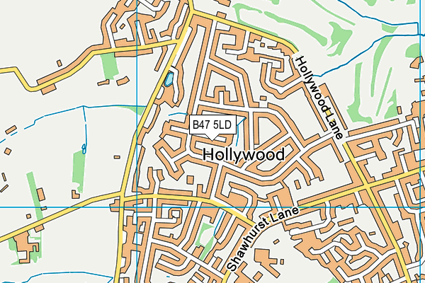 B47 5LD map - OS VectorMap District (Ordnance Survey)