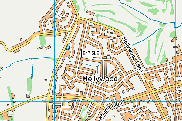 B47 5LE map - OS VectorMap District (Ordnance Survey)