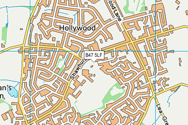 B47 5LF map - OS VectorMap District (Ordnance Survey)
