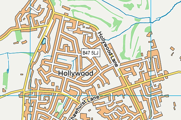 B47 5LJ map - OS VectorMap District (Ordnance Survey)