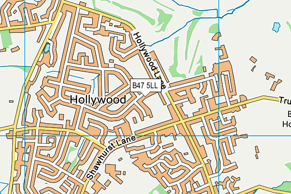 B47 5LL map - OS VectorMap District (Ordnance Survey)