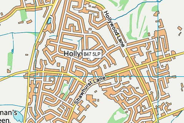 B47 5LP map - OS VectorMap District (Ordnance Survey)