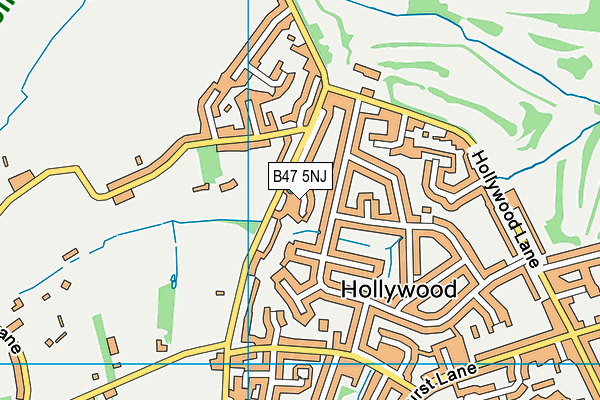 B47 5NJ map - OS VectorMap District (Ordnance Survey)