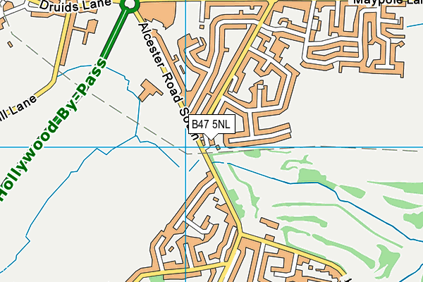 B47 5NL map - OS VectorMap District (Ordnance Survey)