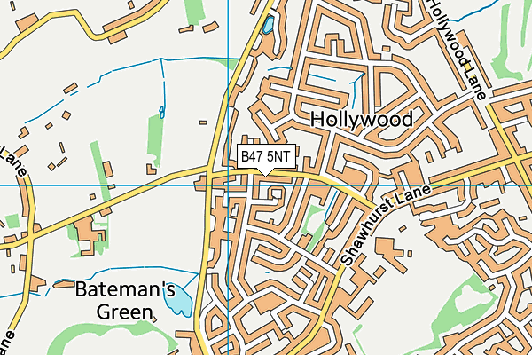 B47 5NT map - OS VectorMap District (Ordnance Survey)