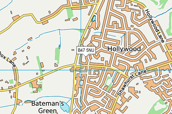 B47 5NU map - OS VectorMap District (Ordnance Survey)