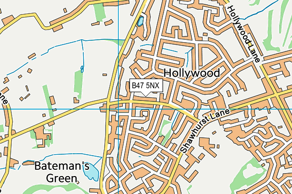 B47 5NX map - OS VectorMap District (Ordnance Survey)