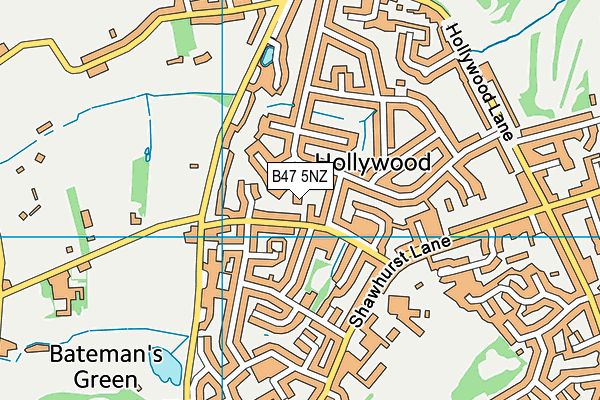 B47 5NZ map - OS VectorMap District (Ordnance Survey)