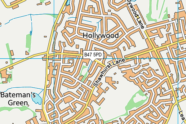 B47 5PD map - OS VectorMap District (Ordnance Survey)