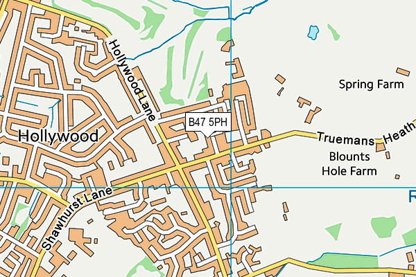 B47 5PH map - OS VectorMap District (Ordnance Survey)