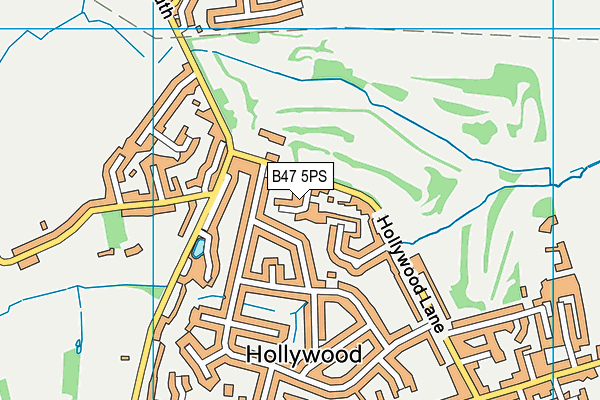 B47 5PS map - OS VectorMap District (Ordnance Survey)