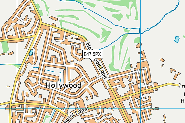 B47 5PX map - OS VectorMap District (Ordnance Survey)