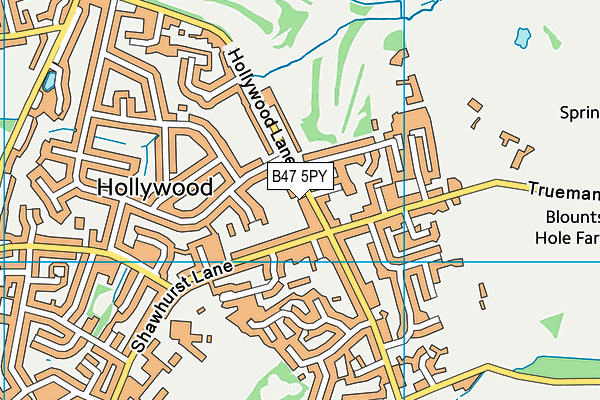 B47 5PY map - OS VectorMap District (Ordnance Survey)