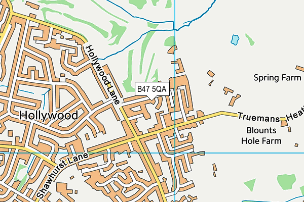 B47 5QA map - OS VectorMap District (Ordnance Survey)