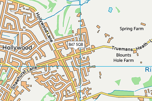 B47 5QB map - OS VectorMap District (Ordnance Survey)