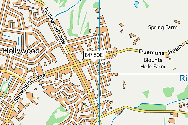 B47 5QE map - OS VectorMap District (Ordnance Survey)