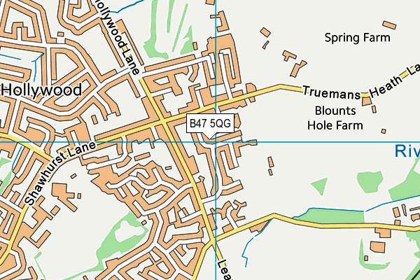 B47 5QG map - OS VectorMap District (Ordnance Survey)