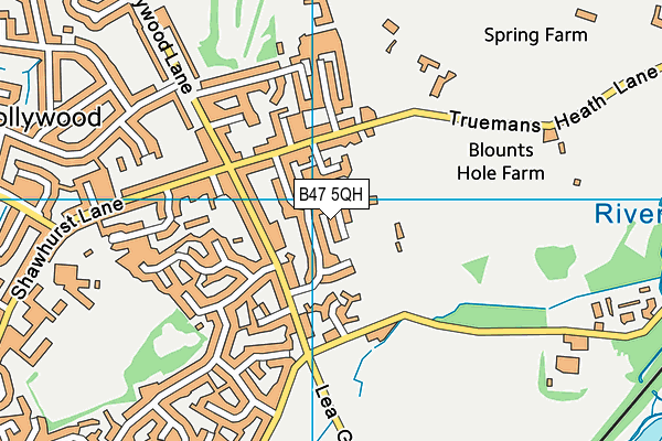 B47 5QH map - OS VectorMap District (Ordnance Survey)