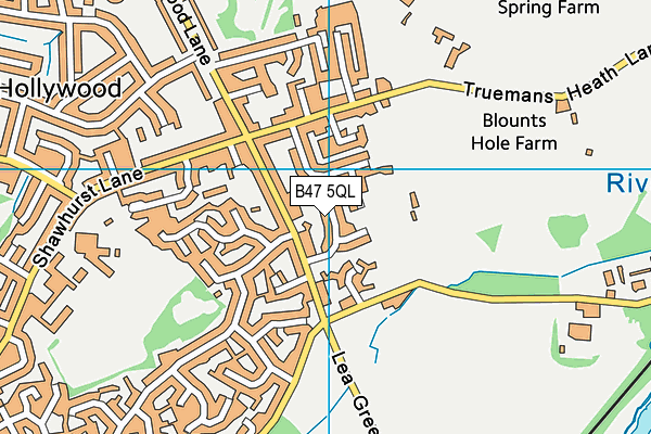 B47 5QL map - OS VectorMap District (Ordnance Survey)