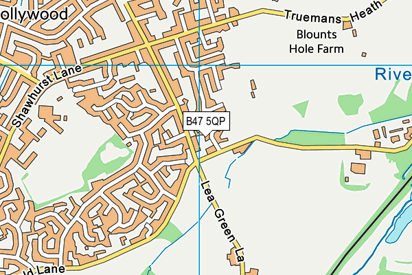 B47 5QP map - OS VectorMap District (Ordnance Survey)