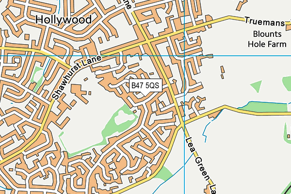 B47 5QS map - OS VectorMap District (Ordnance Survey)