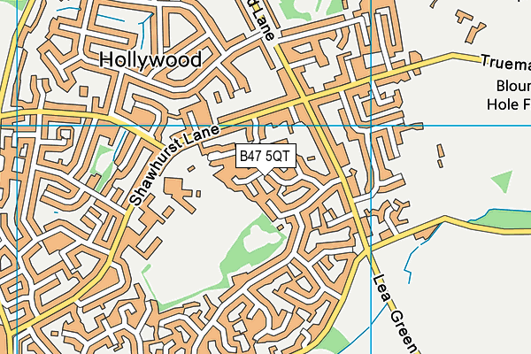B47 5QT map - OS VectorMap District (Ordnance Survey)