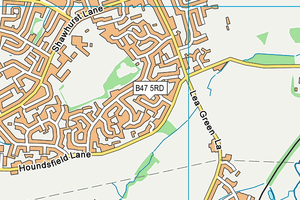 B47 5RD map - OS VectorMap District (Ordnance Survey)