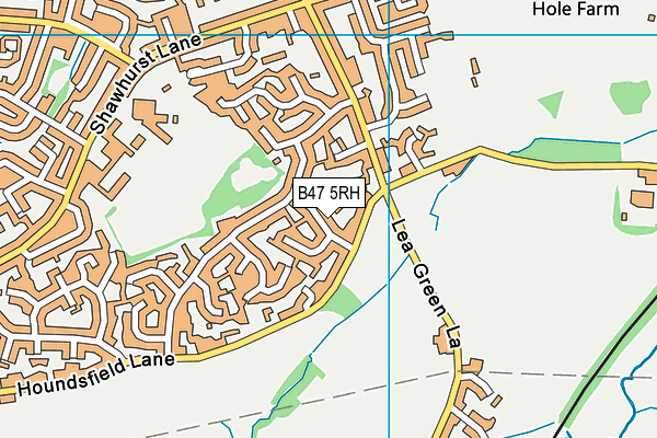 B47 5RH map - OS VectorMap District (Ordnance Survey)