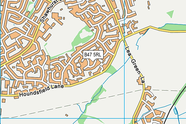 B47 5RL map - OS VectorMap District (Ordnance Survey)