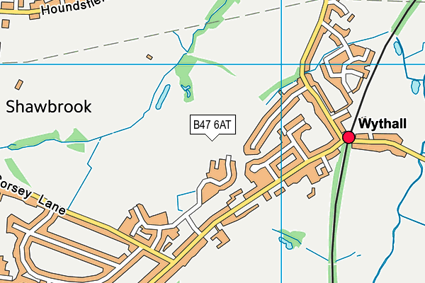 B47 6AT map - OS VectorMap District (Ordnance Survey)