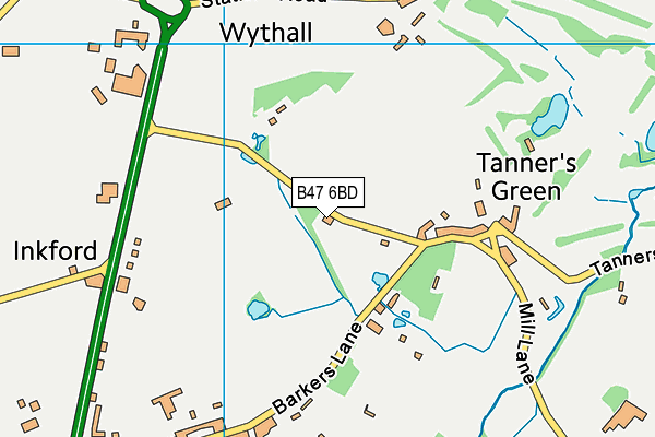 B47 6BD map - OS VectorMap District (Ordnance Survey)