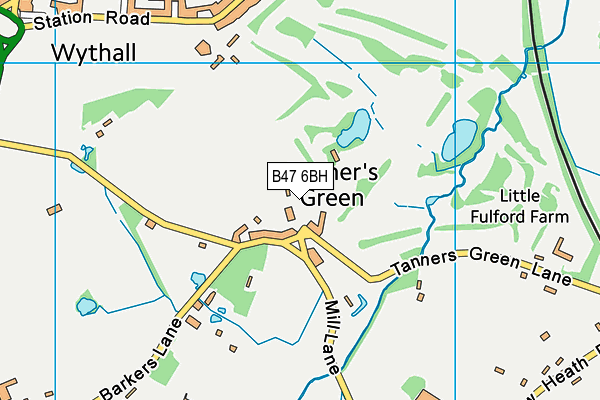 Fulford Heath Golf Club map (B47 6BH) - OS VectorMap District (Ordnance Survey)