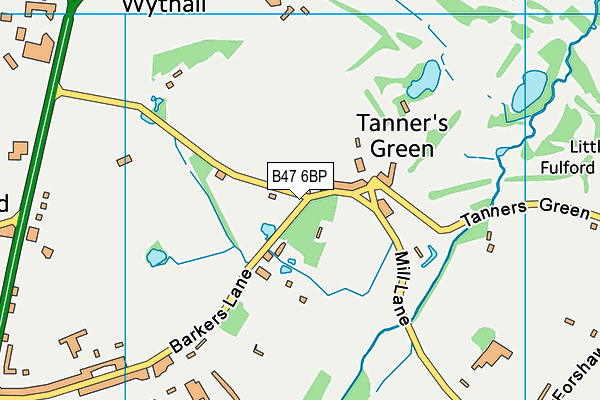 B47 6BP map - OS VectorMap District (Ordnance Survey)