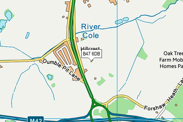 B47 6DB map - OS VectorMap District (Ordnance Survey)