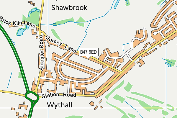 B47 6ED map - OS VectorMap District (Ordnance Survey)