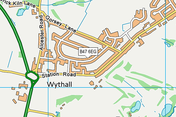 B47 6EG map - OS VectorMap District (Ordnance Survey)