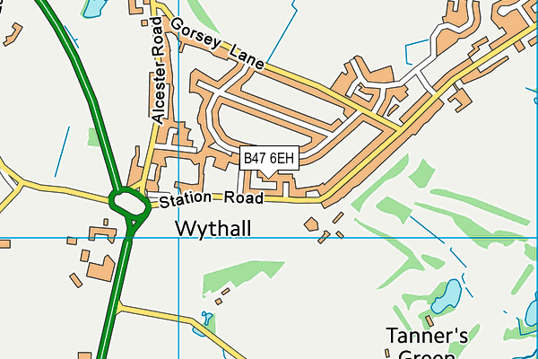 B47 6EH map - OS VectorMap District (Ordnance Survey)