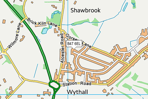 B47 6EL map - OS VectorMap District (Ordnance Survey)