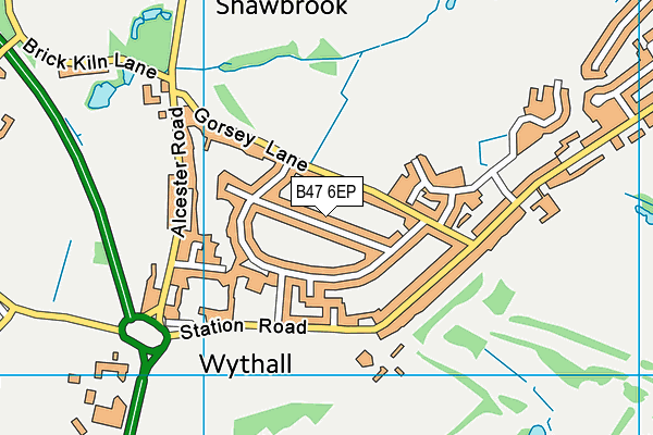 B47 6EP map - OS VectorMap District (Ordnance Survey)