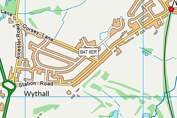 B47 6ER map - OS VectorMap District (Ordnance Survey)