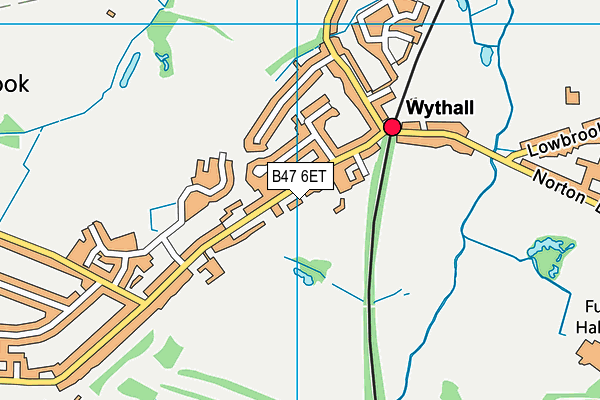 B47 6ET map - OS VectorMap District (Ordnance Survey)